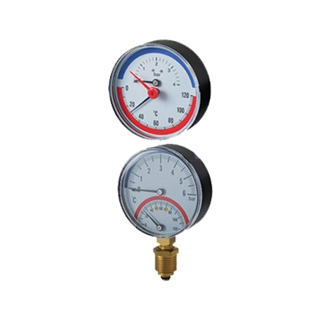 ABS کیس Bimetal Thermo-manometer